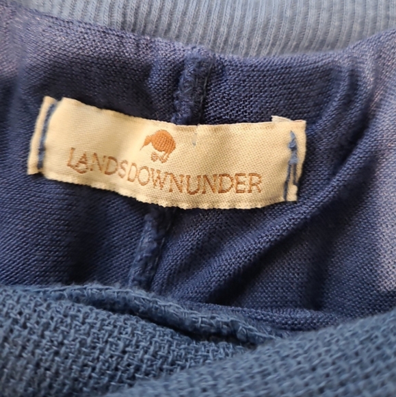 Lands Downunder GAUZY 100% COTTON BLUE Womens Size S. Italy lagenlook maxi skirt - Picture 2 of 9